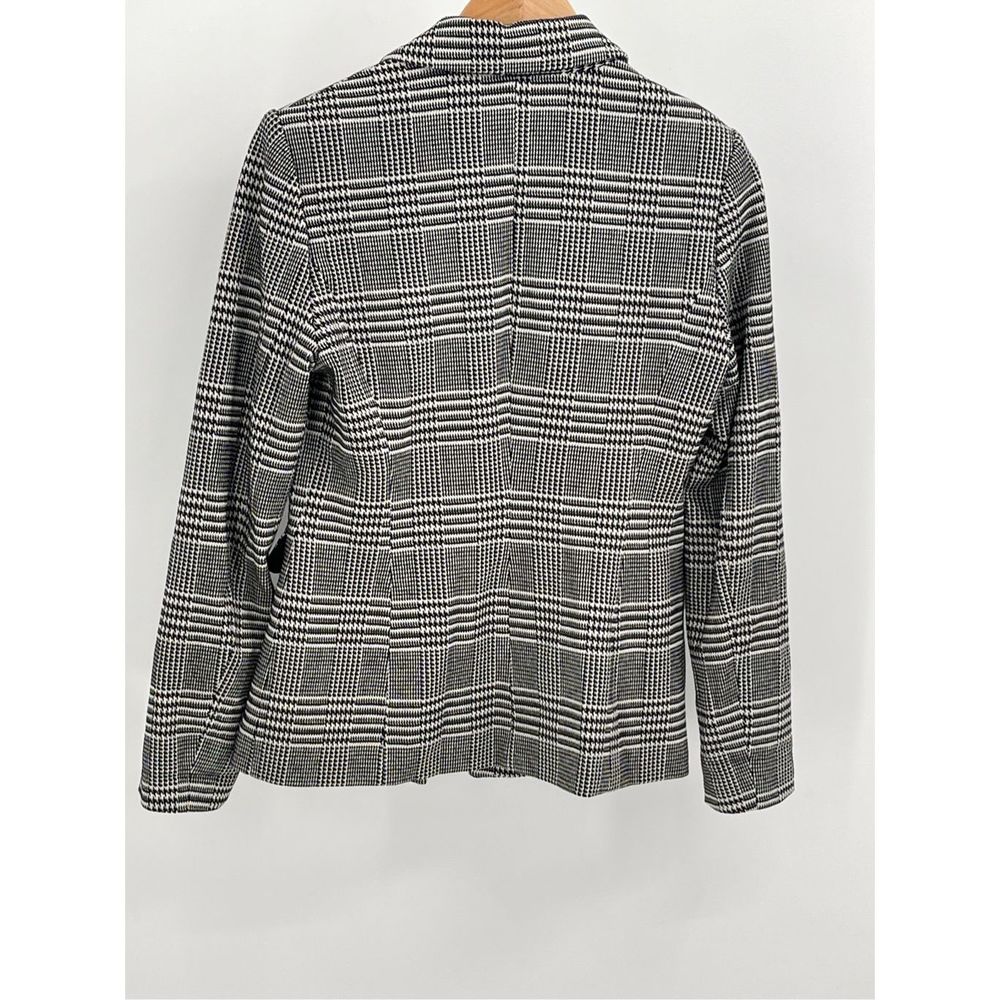 Elie Tahari Blazer Women's Size 6 Houndstooth Black White - Picture 6 of 14